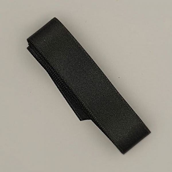 Ruban satin Gris Anthracite double face de 16 mm x 1 m&egrave;tre