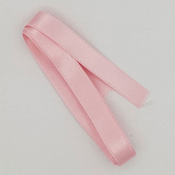 Ruban satin Rose Clair double face de 10 mm x 1 m&egrave;tre