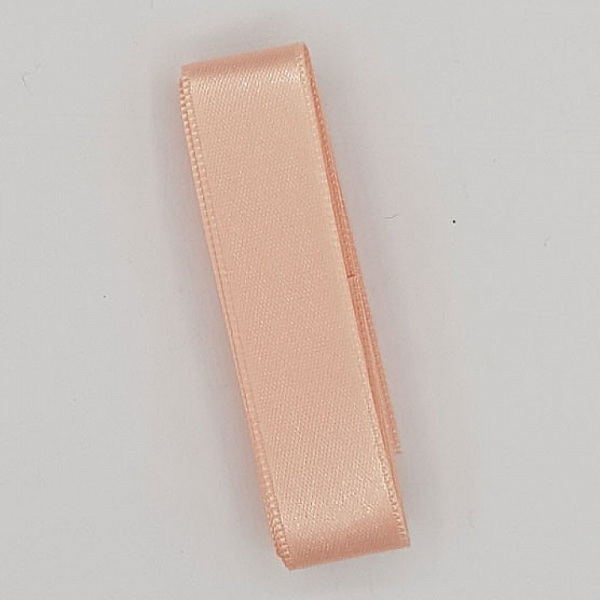 Ruban satin Saumon double face de 16 mm x 1 m&egrave;tre