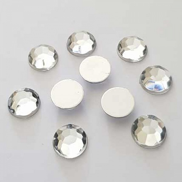 Strass rond argent 10 mm par 10 pi&egrave;ces