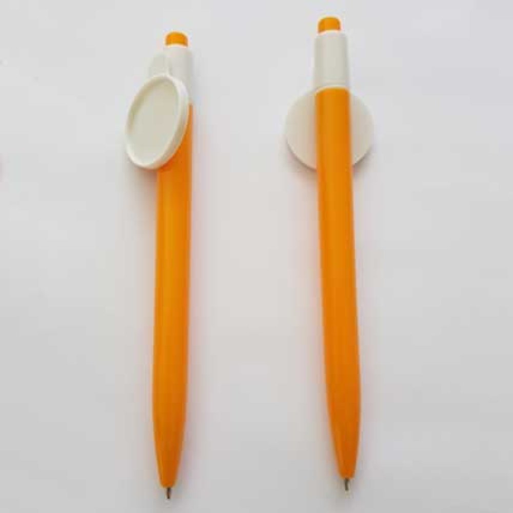 Orange penna med 25 mm kapsylhållare