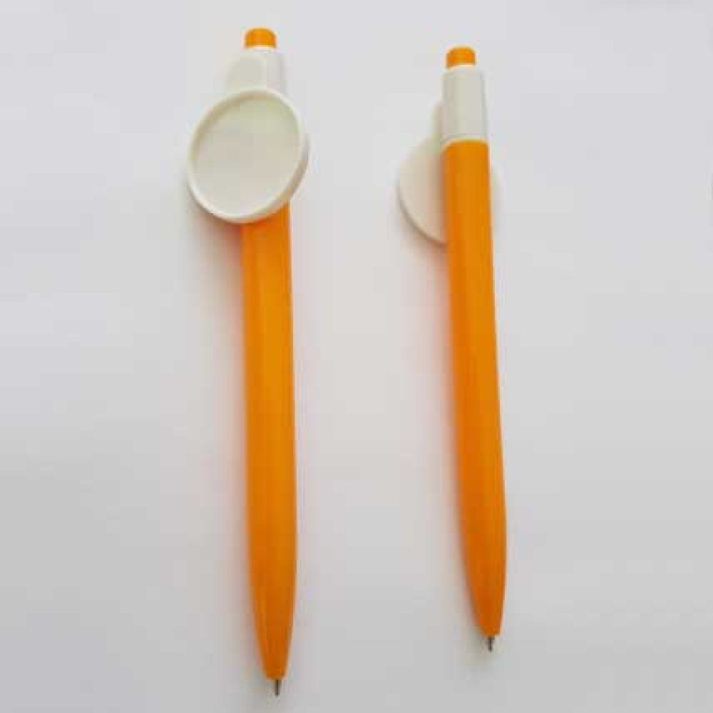 Orange penna med 25 mm kapsylhållare
