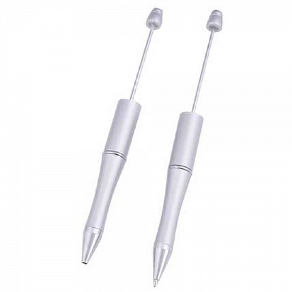 Silvergr&aring; p&auml;rldekorationspenna f&ouml;r anpassning x 1 st.