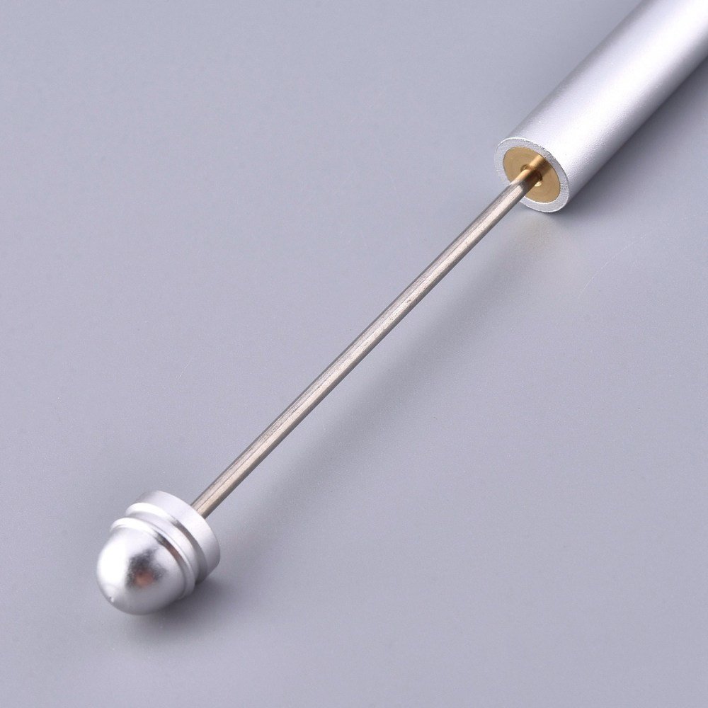Pennan för dekoration av metallpärlor Silver N°02