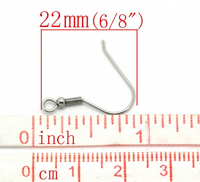 &Ouml;rh&auml;ngeh&aring;llare Rostfritt st&aring;l krok N&deg;07 x 5 par