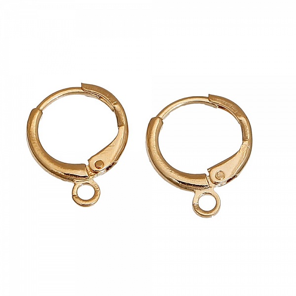 Support Boucle d'oreille Dormeuse N&deg;23 Plaqu&eacute; Or 14k X 5 paires