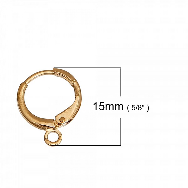 Support Boucle d'oreille Dormeuse N&deg;23 Plaqu&eacute; Or 14k X 5 paires