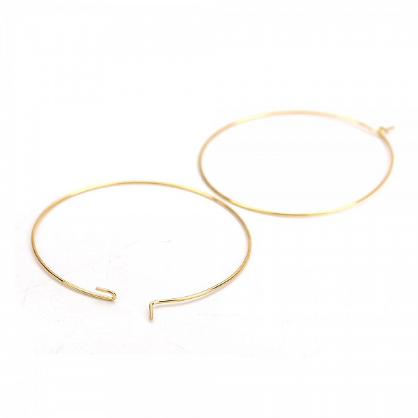 Guldpl&auml;terat rostfritt st&aring;l Creole &ouml;rh&auml;ngeh&aring;llare N&deg;03-30 mm x 5 par