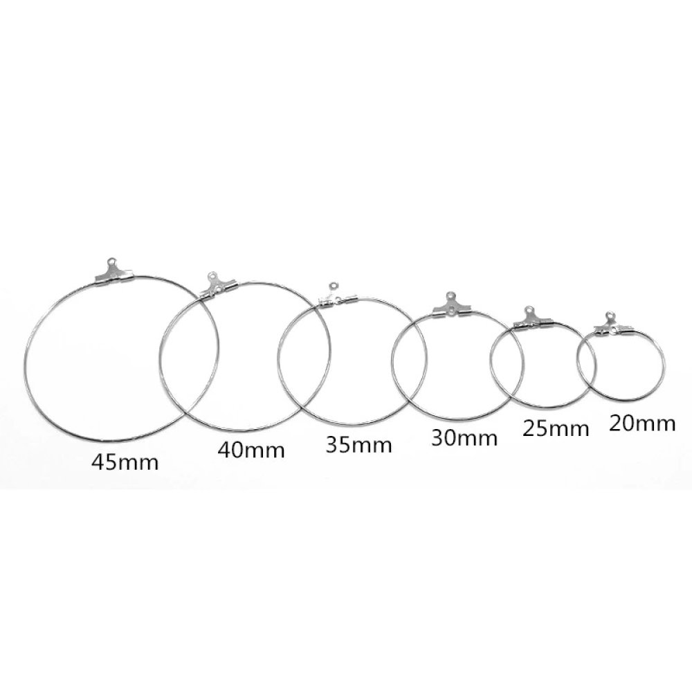 Creole örhängehållare rostfritt stål N°02-30 mm x 1 par