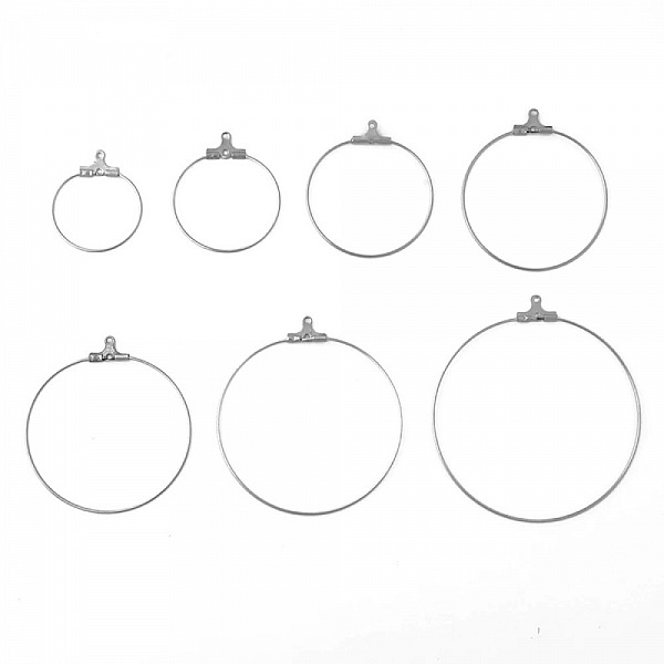 Creole &ouml;rh&auml;ngeh&aring;llare rostfritt st&aring;l N&deg;02-40 mm x 1 par