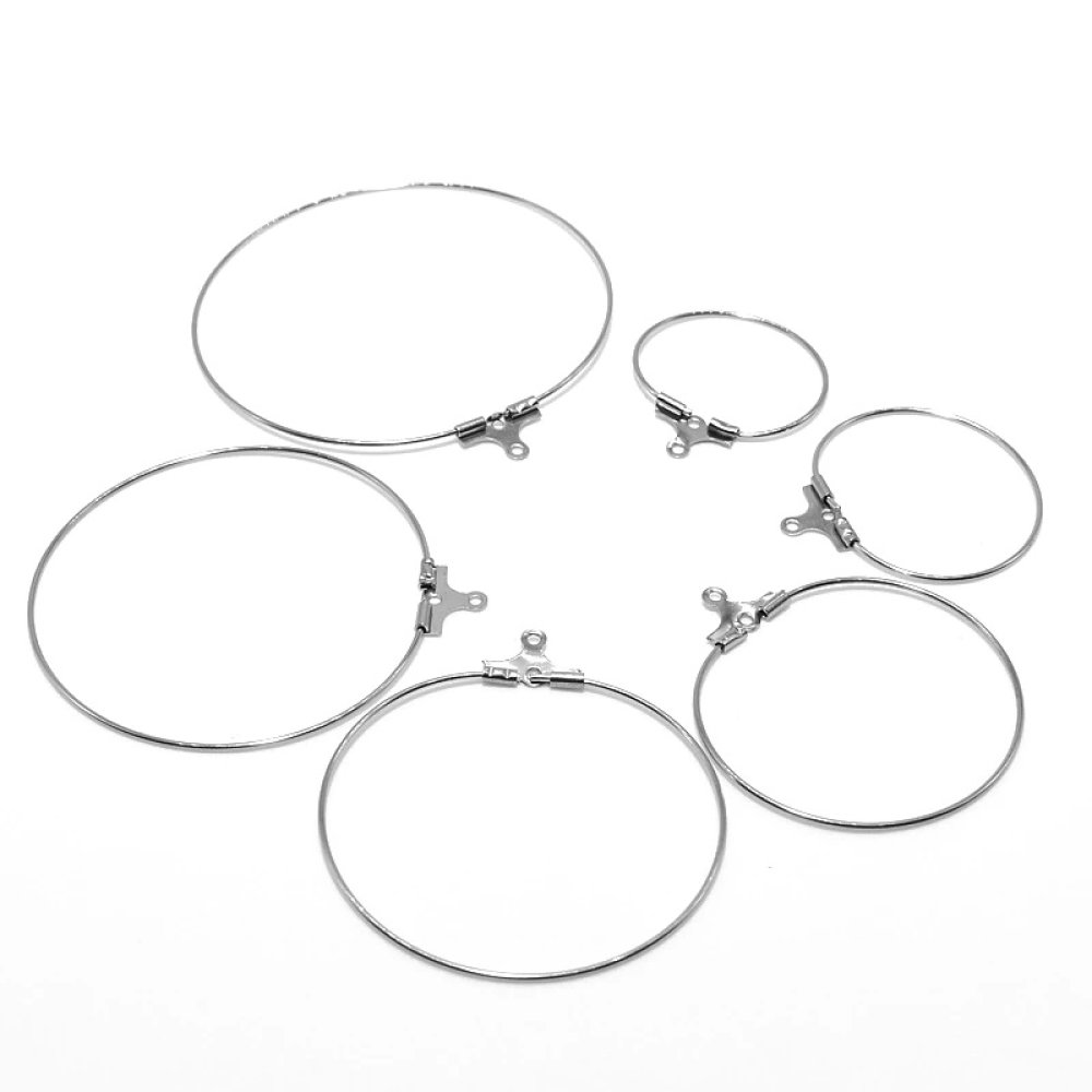 Creole örhängehållare rostfritt stål N°02-45 mm x 1 par