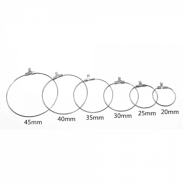 Creole &ouml;rh&auml;ngeh&aring;llare rostfritt st&aring;l N&deg;02-45 mm x 1 par