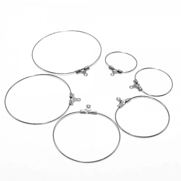 Creole &ouml;rh&auml;ngeh&aring;llare i rostfritt st&aring;l N&deg;02-45 mm x 5 par