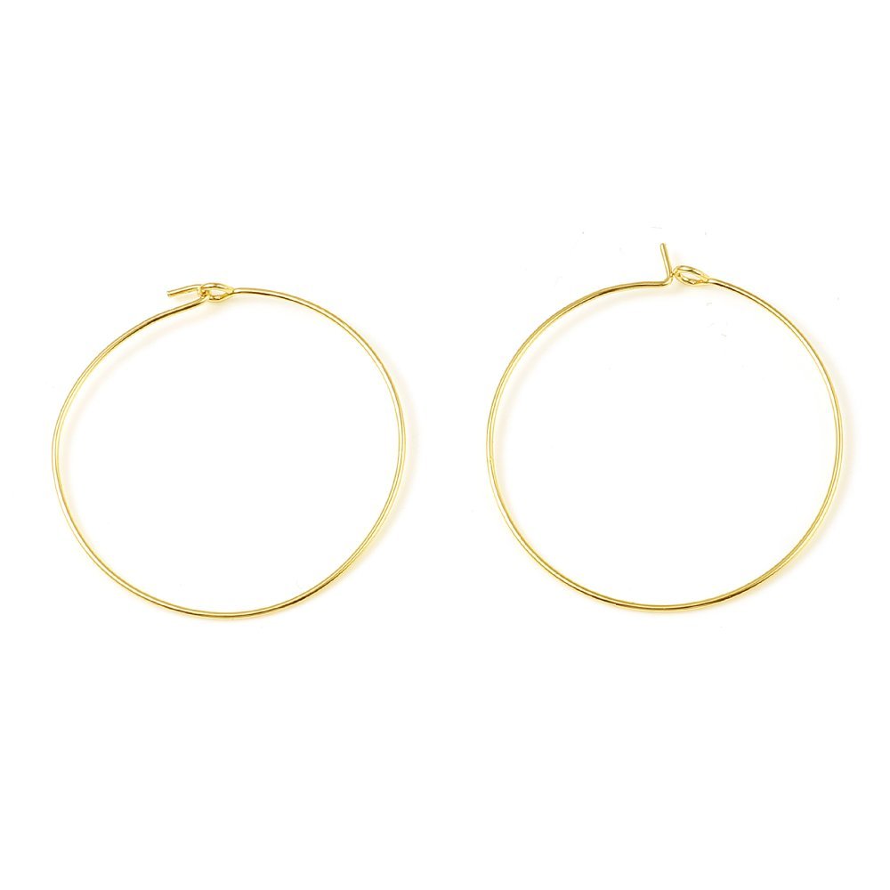 Creole örhängehållare 18K guldpläterad N°01-25 mm x 5 par