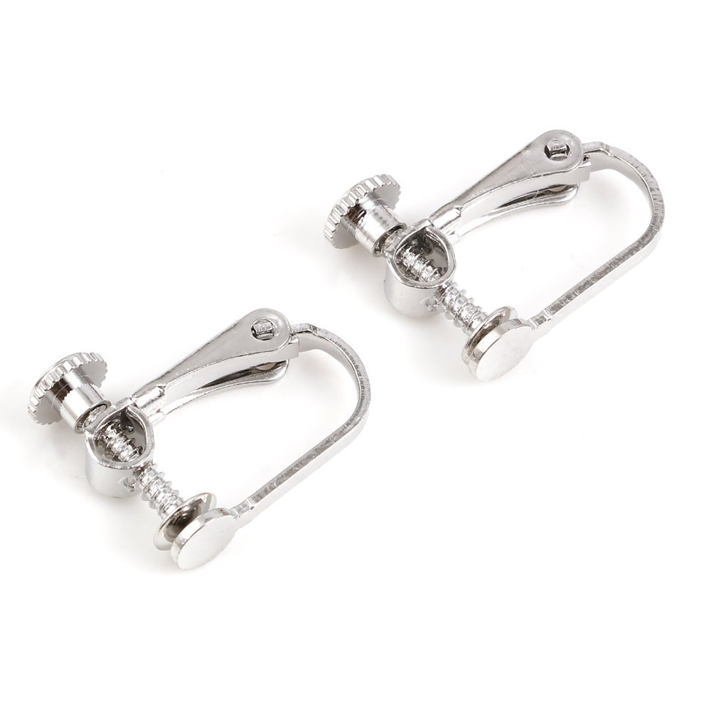 Örhängehållare Justerbar klämma Platinum N°06 x 1 par