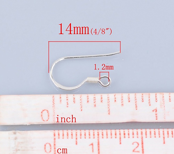 Krok &ouml;rh&auml;ngeh&aring;llare i silver 925 N&deg;08 x 1 par