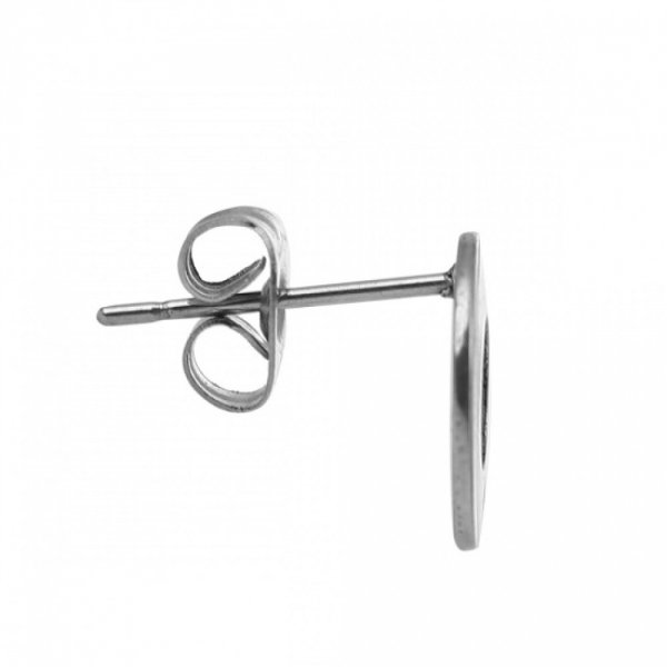 &Ouml;rh&auml;ngeh&aring;llare 10 mm rostfritt st&aring;l runt chip N&deg;04 Silver