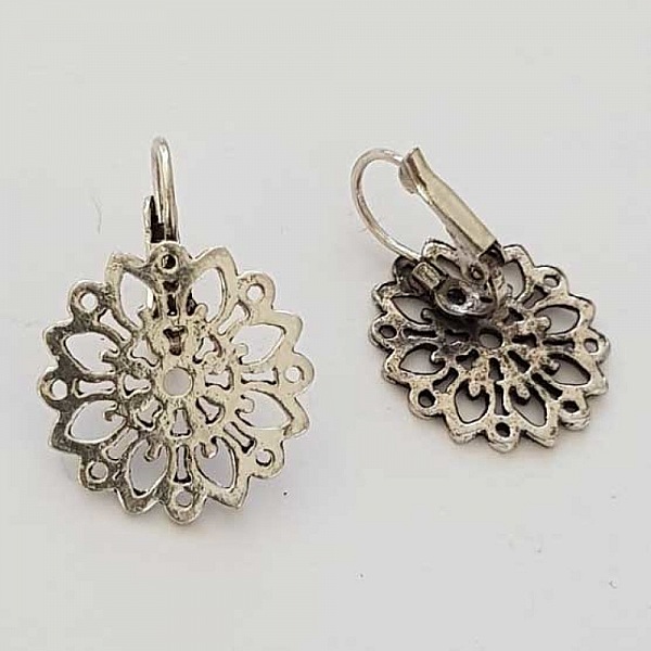 Support Boucle d'oreille Dormeuse N&deg;102 x 1 Paire Argent