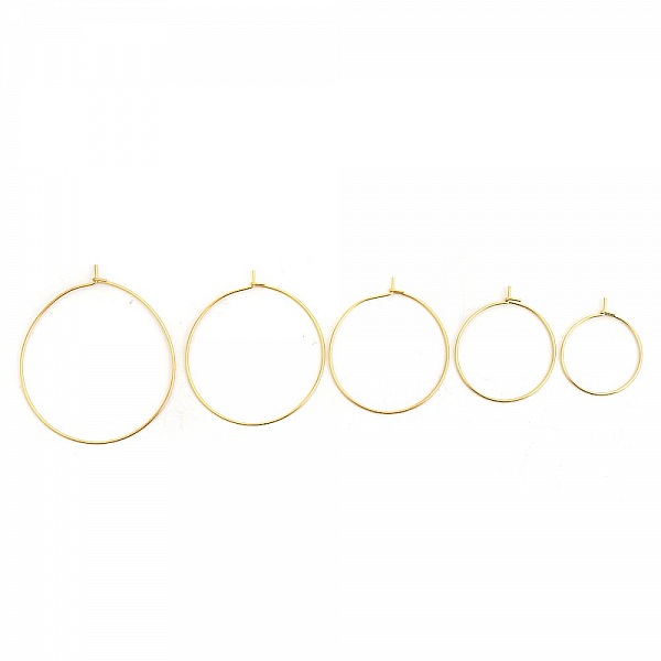 Support Boucle d'oreille Cr&eacute;ole en Acier Inoxydable Dor&eacute; N&deg;03-40 mm x 1 paire