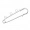 Broschhållare Silver 3 ringar 50x15 mm N°002-par1 