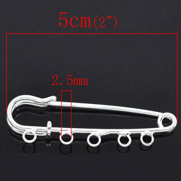 Stifthållare Sjuksköterska Pin Silver 5 ringar 50x15 mm N°001-par1 
