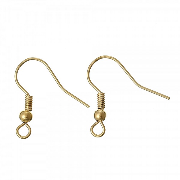 &Ouml;rh&auml;ngeh&aring;llare N&deg;24 18 K guldpl&auml;terad krok x 2 par