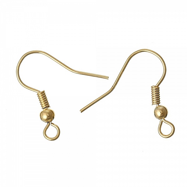 &Ouml;rh&auml;ngeh&aring;llare N&deg;24 18 K guldpl&auml;terad krok x 2 par