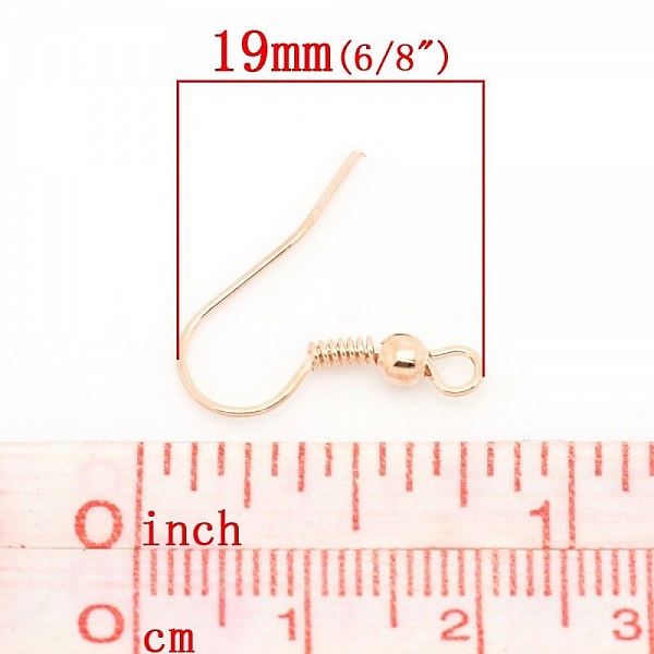 &Ouml;rh&auml;ngeh&aring;llare N&deg;15 Guldpl&auml;terad krok x 10 par.