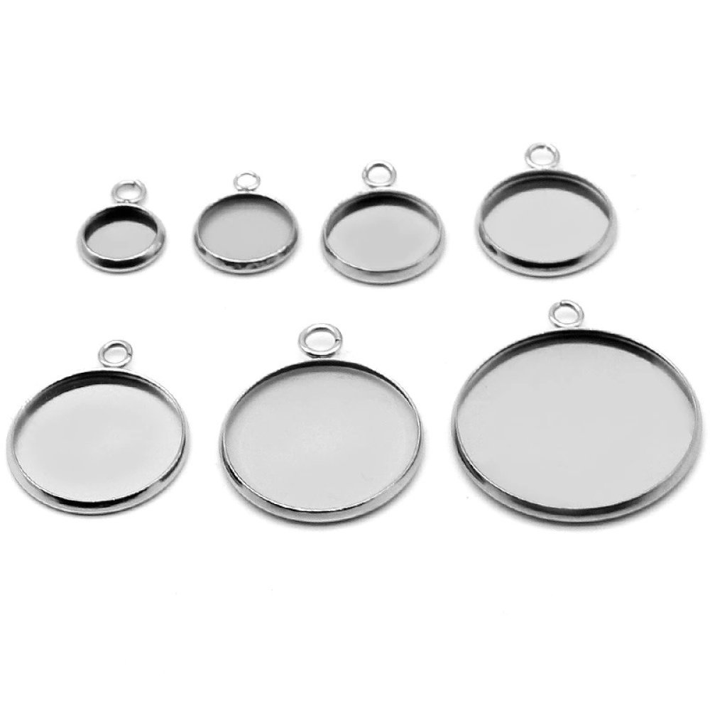 Kaphållare 20 mm Rostfritt stål N°05 Öppen ring