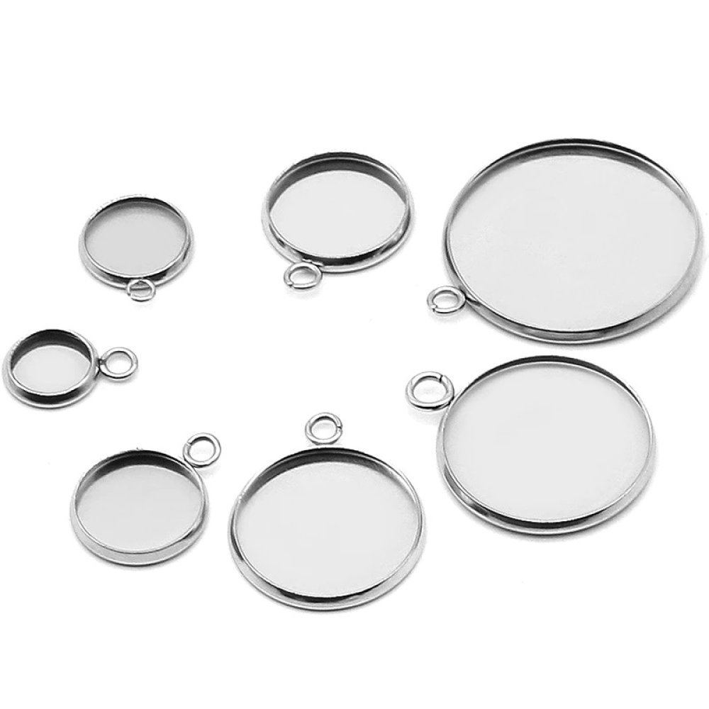 Kaphållare 20 mm Rostfritt stål N°05 Öppen ring