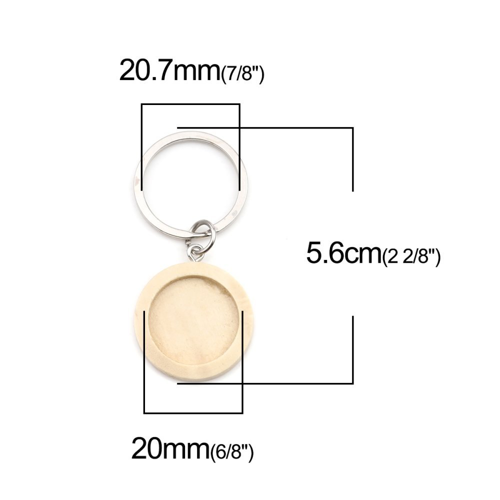 Hållare för nyckelring 20 mm Trä N°01