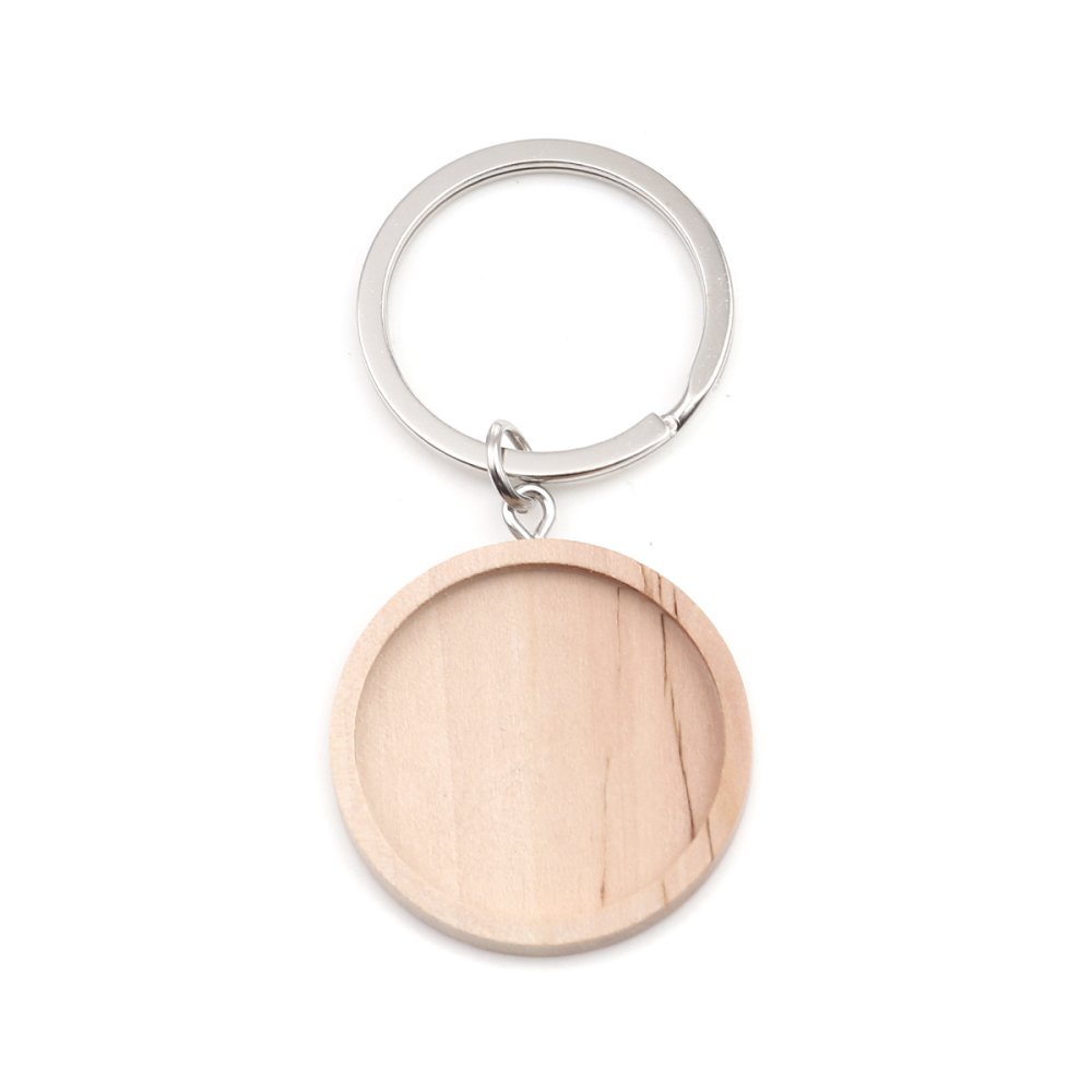 Hållare för nyckelring 30 mm Trä N°01