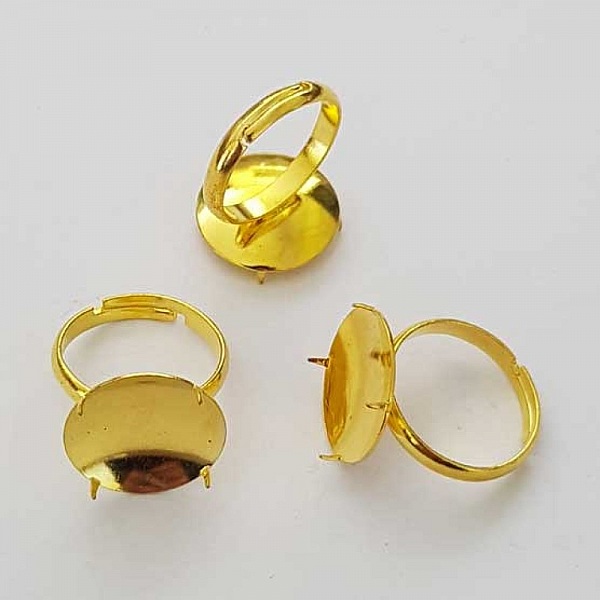 Justerbart ringstativ med 4 klor silver N&deg;02 Guld