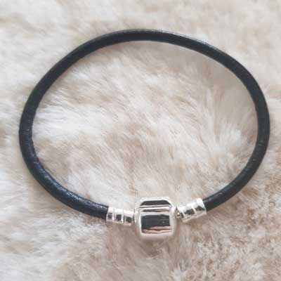 Europeiskt klipparmband vanligt 01 FRÅN 15 TILL 23 CM Svart