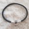 Europeiskt klipparmband vanligt 01 FRÅN 15 TILL 23 CM Svart