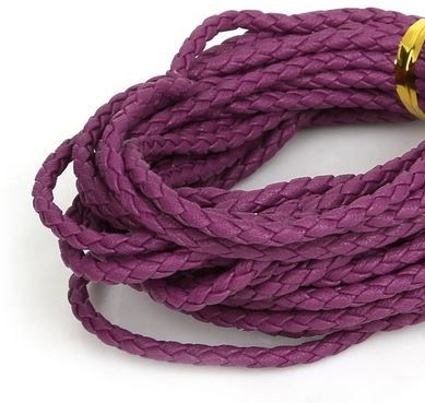 Europeiskt flätad clipsarmband Plain 01 FRÅN 15 TILL 23 CM Lila