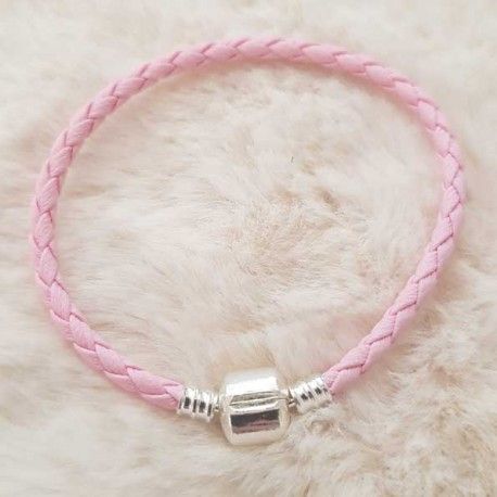 Europeiskt flätat klipparmband vanligt 02 FRÅN 15 TILL 23 CM rosa