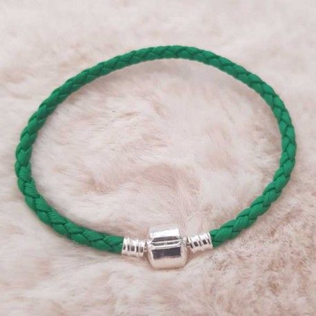 Europeiskt klipparmband vanligt 01 FRÅN 15 TILL 23 CM grönt