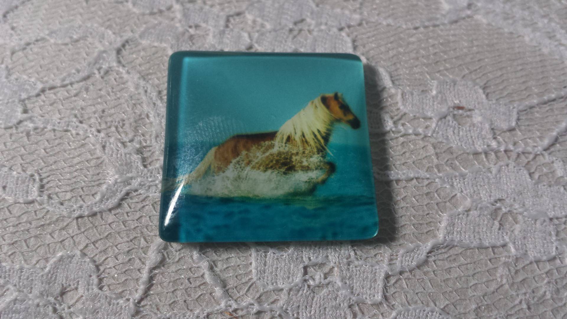 glas fyrkantig cabochon 30mm 022 
