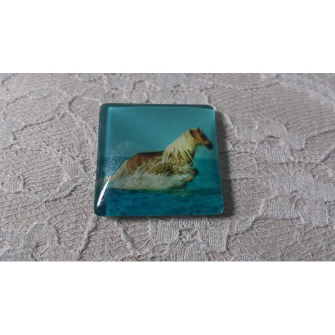 glas fyrkantig cabochon 30mm 022 