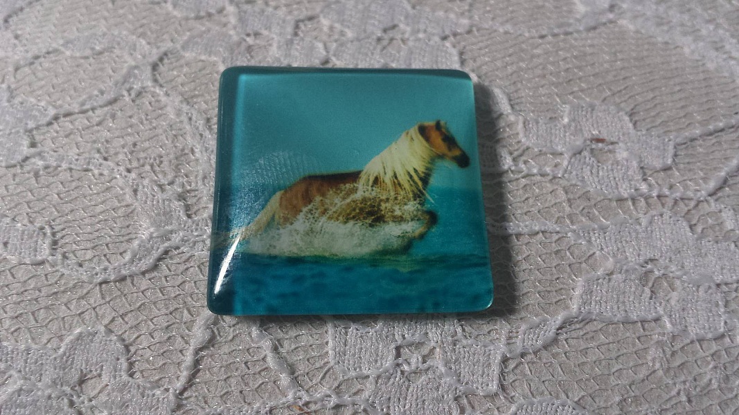 glas fyrkantig cabochon 30mm 022 