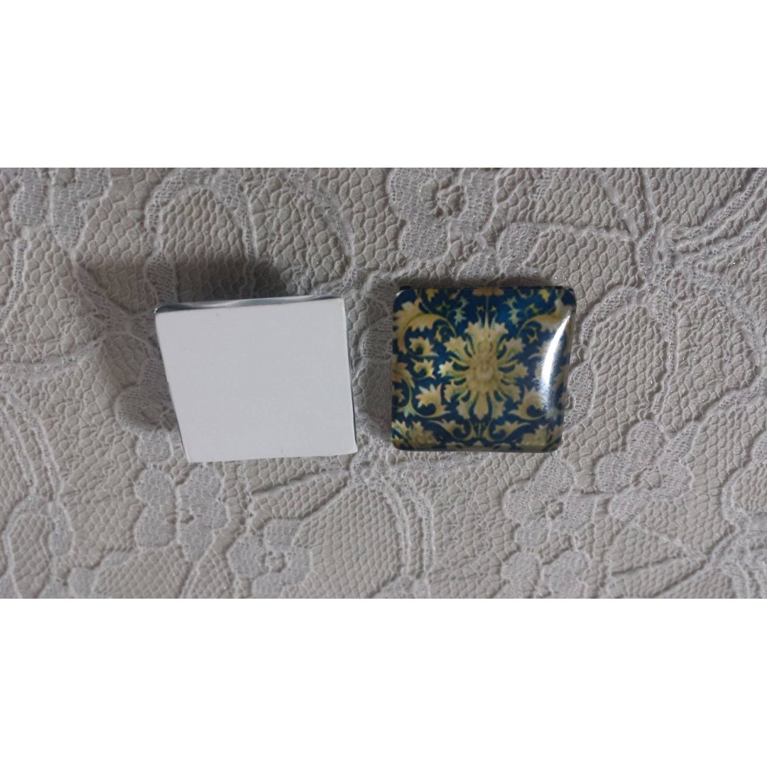 glas fyrkantig cabochon 25mm 045 