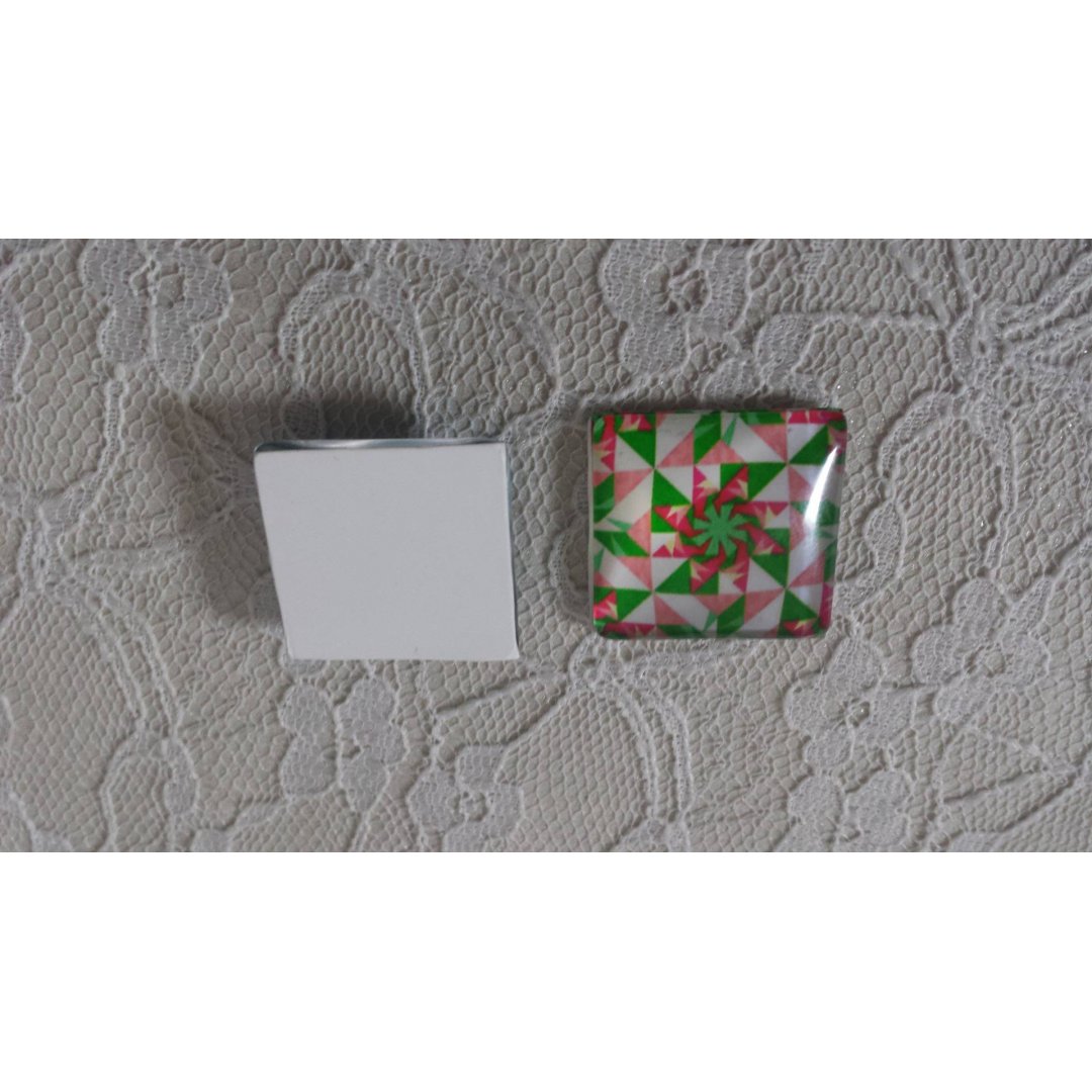 glas fyrkantig cabochon 25mm 040 