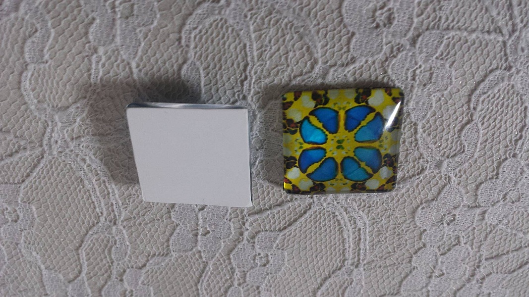 fyrkantig glascabochon 25mm 026 