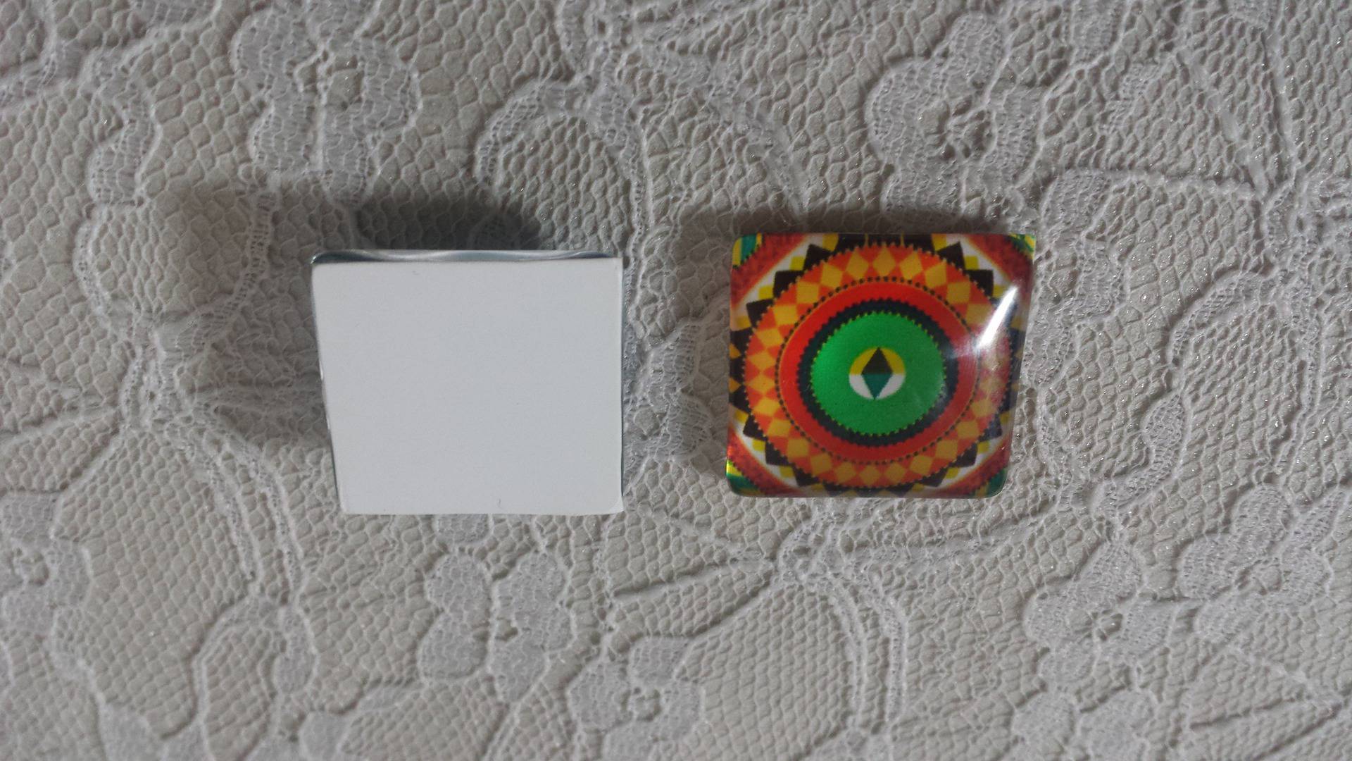 glas fyrkantig cabochon 25mm 022 
