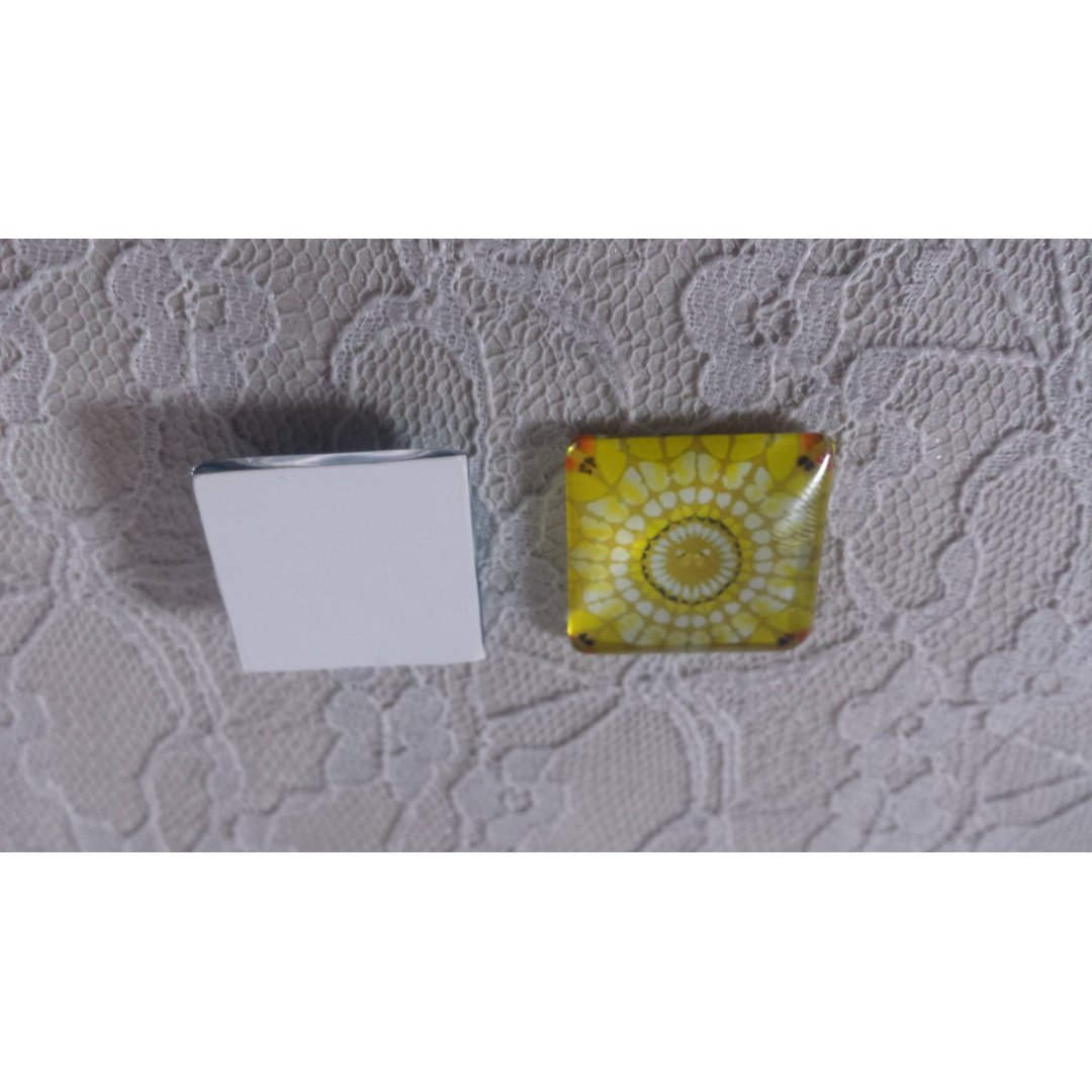 glas fyrkantig cabochon 25mm 020 