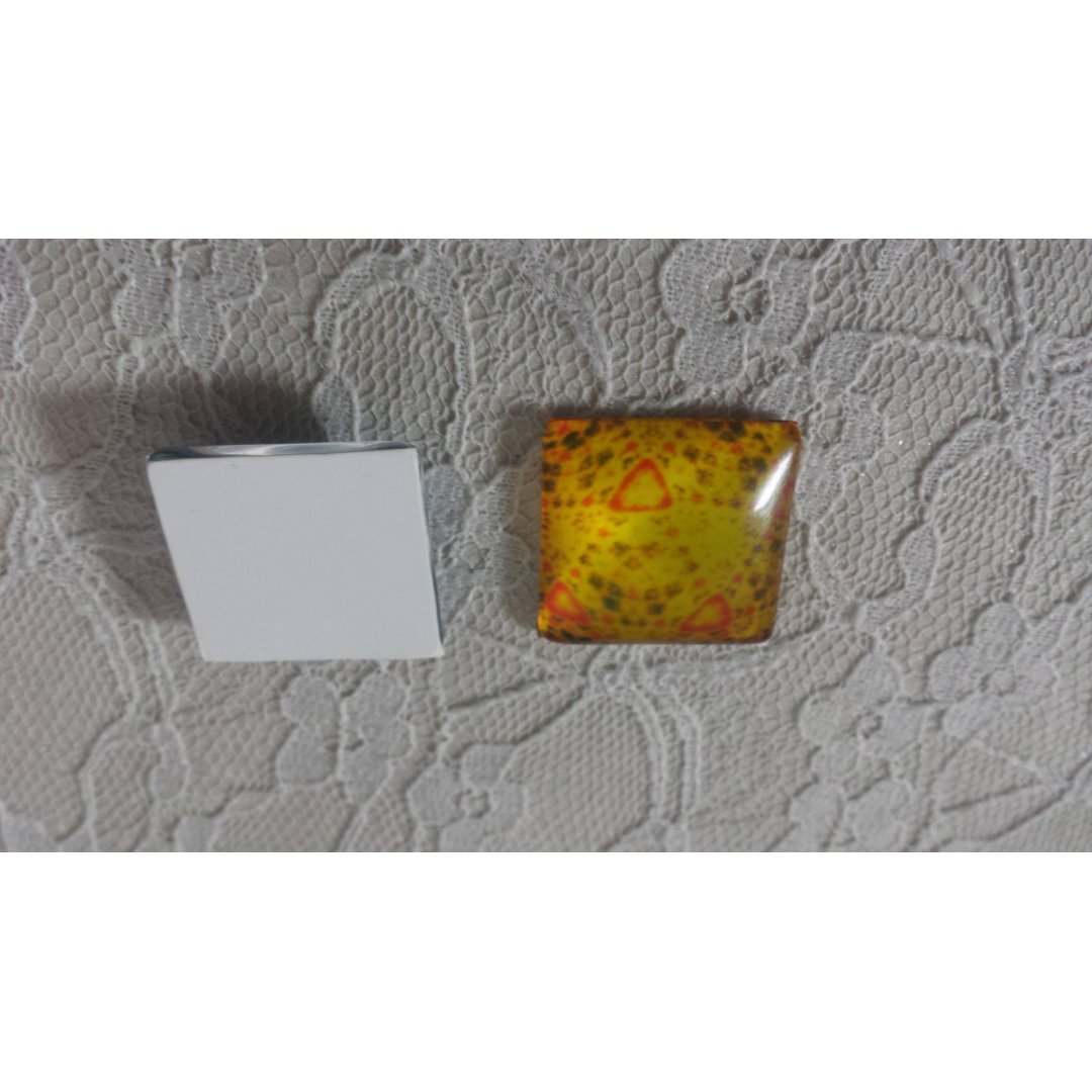 fyrkantig glascabochon 25mm 016 
