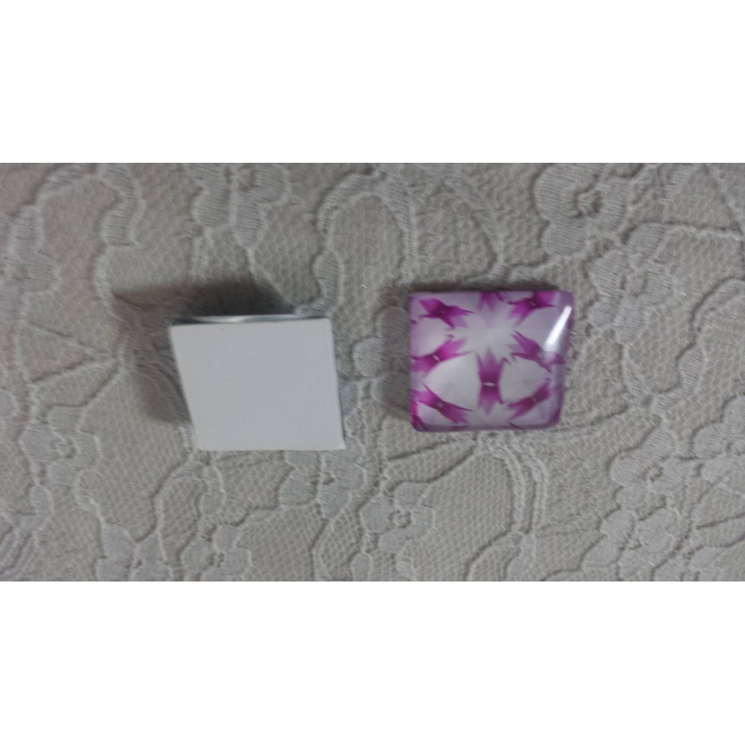 glas fyrkantig cabochon 25mm 015 