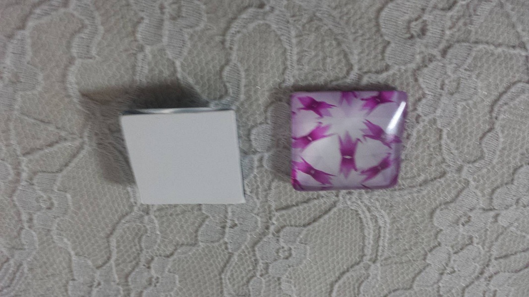 glas fyrkantig cabochon 25mm 015 