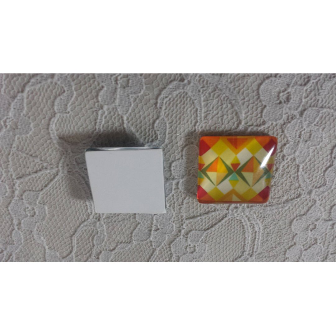 glas fyrkantig cabochon 25mm 014 